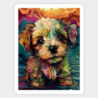 Cute little beautiful puppy. Sticker